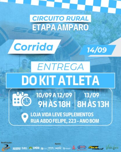 CIRCUITO RURAL DE CORRIDAS E CAMINHADAS – 3ª ETAPA – AMPARO – 2025
