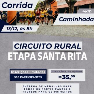 CIRCUITO RURAL DE CORRIDAS E CAMINHADAS – 4ª ETAPA – SANTA RITA – 2025
