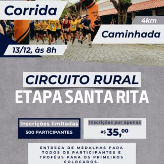CIRCUITO RURAL DE CORRIDAS E CAMINHADAS – 4ª ETAPA – SANTA RITA – 2025