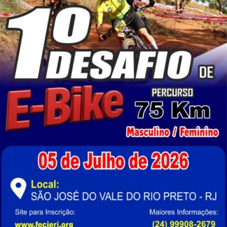 1º DESAFIO de E-BIKE – 05.07.2026